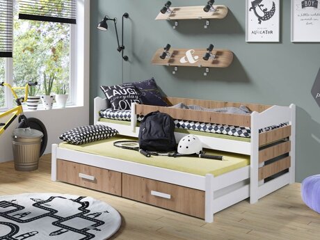 Bed Henderson 140 (White + Artisan oak)