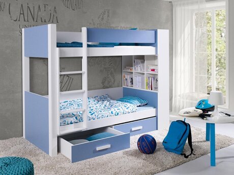 Bunk bed Henderson 142 (White + Blue)