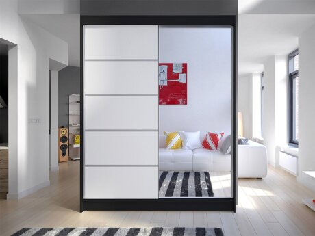 Wardrobe Closico Vastor III (Black + White)