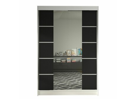 Wardrobe Closico Salvor V (White + Black)