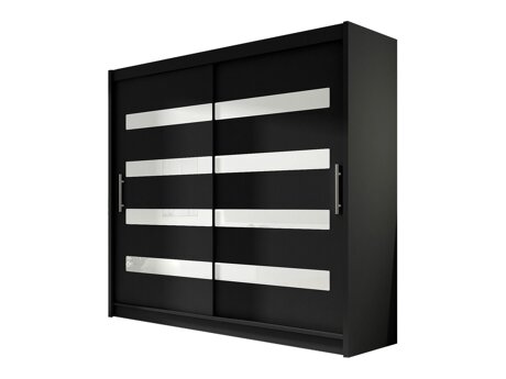 Wardrobe Closico Pallor XI (Black + Glossy white)