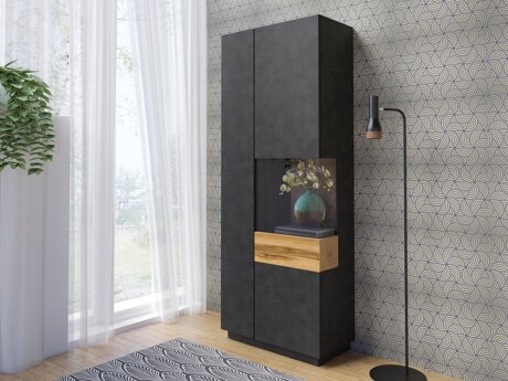 Hylly Livlore 100 (Matera-harmaa + Wotan tammi)