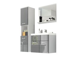 Kylpyhuonesetti Sarasota 122 (Valkoinen + Kiiltävä harmaa)
