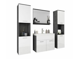 Kylpyhuonesetti Sarasota 123 (Matera-harmaa + Kiiltävä valkoinen)