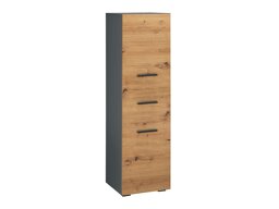 Pystymallinen kylpyhuonekaappi Larlori 102 (Antrasiitti + Tammi)