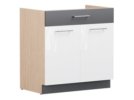 Modulaarinen kaappi vetolaatikolla ja ovilla Mode White 117