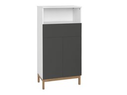 Pystymallinen kylpyhuonekaappi Tolcami 104 (Valkoinen + Antrasiitti)