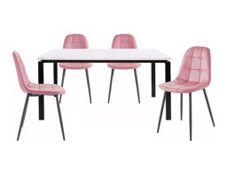 Ruokailuryhmä Denton 275 (Valkoinen + Musta + Pinkki)