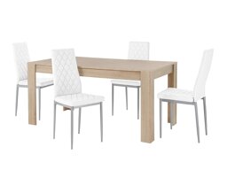 Ruokailuryhmä Denton 598 (Valkoinen + Hopea)