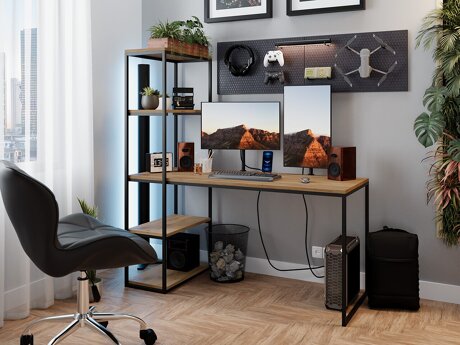Desk Oswego 107 (Brown + Black)