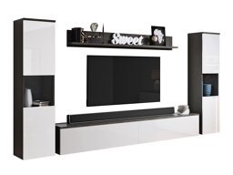 Olohuonesetti Sarasota 131 (Tummanharmaa + Kiiltävä valkoinen)