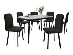 Ruokailuryhmä Edmond 117 (Harmaa marmori + Musta)