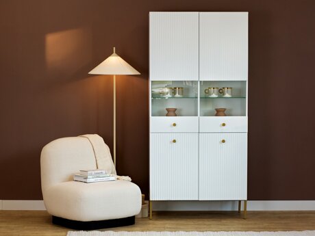 Hylly Etliva 108 (Valkoinen + Kultainen)