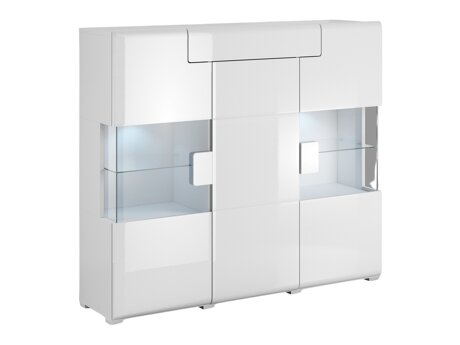 Sideboard Torsone 100 (White + Glossy white)
