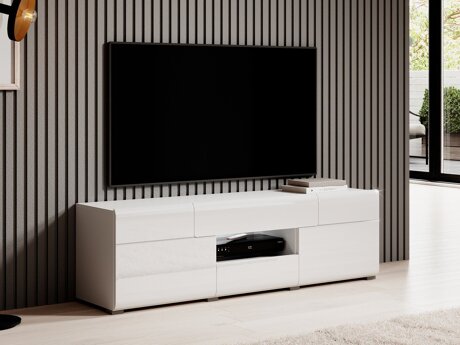 TV stand Torsone 101 (White + Glossy white)