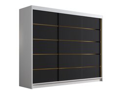 Vaatekaappi Closico Veltron II (Valkoinen + Musta)