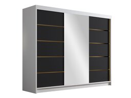 Vaatekaappi Closico Veltron II (Valkoinen + Musta)