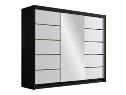 Vaatekaappi Closico Veltron II (Musta + Valkoinen)