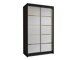 Vaatekaappi Closico Corden III (Musta + Valkoinen)