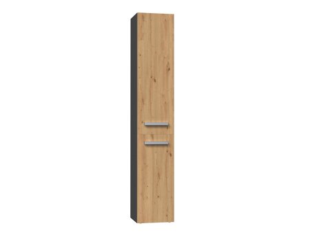 Standing bathroom cabinet Nolmaru 107 (Anthracite + Artisan oak)