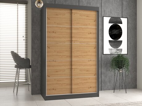 Wardrobe Mandeville 164 (Anthracite + Artisan oak)