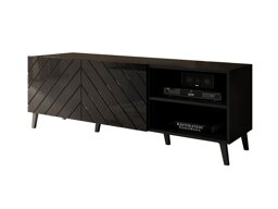 TV-taso Charlotte 144 (Musta + Kiiltävä musta)
