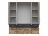 Wardrobe Boston 537 (Dark oak + Graphite)