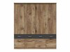 Wardrobe Boston 537 (Dark oak + Graphite)