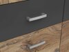 Wardrobe Boston 537 (Dark oak + Graphite)