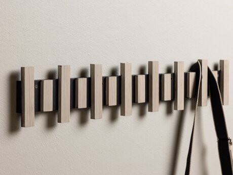 Coat rack Dallas 4429 (Black + Light brown)