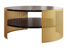 Sohvapöytä Civer I (Kultainen + Musta marmori)