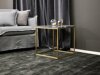 Coffee table Dallas 178 (Black marble + Brass)