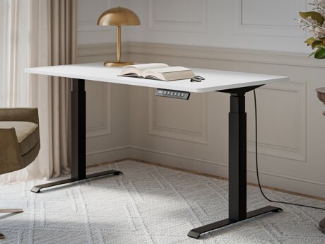 Height-adjustable desk Charlotte 195 (White + Black)