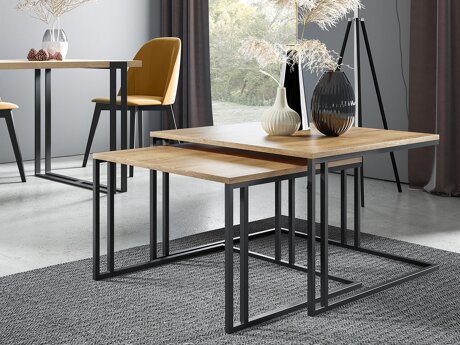 Sohvapöytäsetti Oswego 110 (Ruskea + Musta)