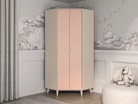 Corner wardrobe Tortoli 100 (Pink)