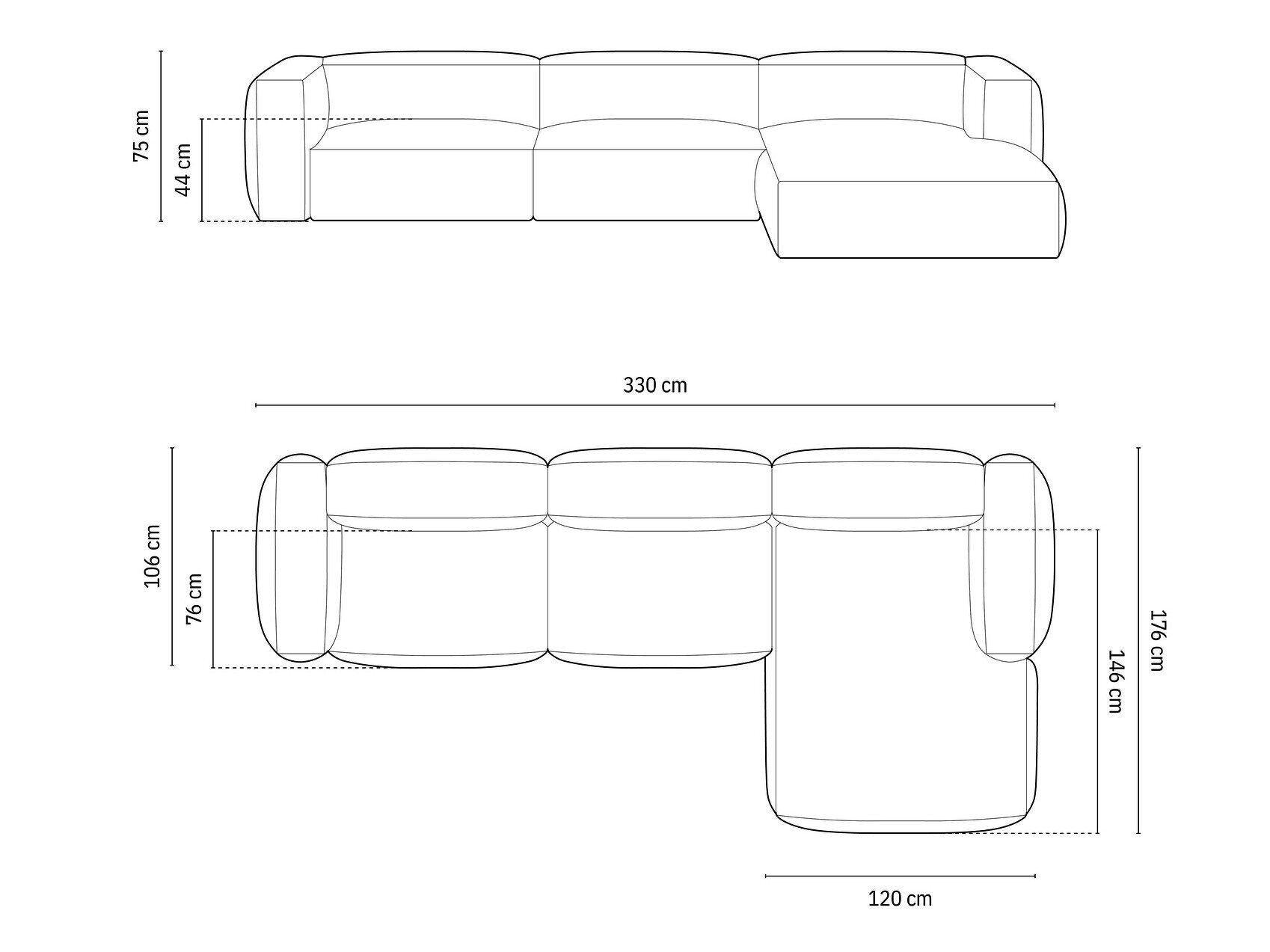 Moduulikulmasohva Sorcoro 104 (Vogue 13)