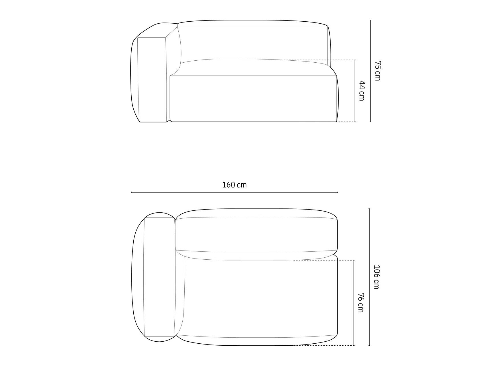 Modulaarinen istuinyksikkö Sorcoro 111 (Boston Toffee)
