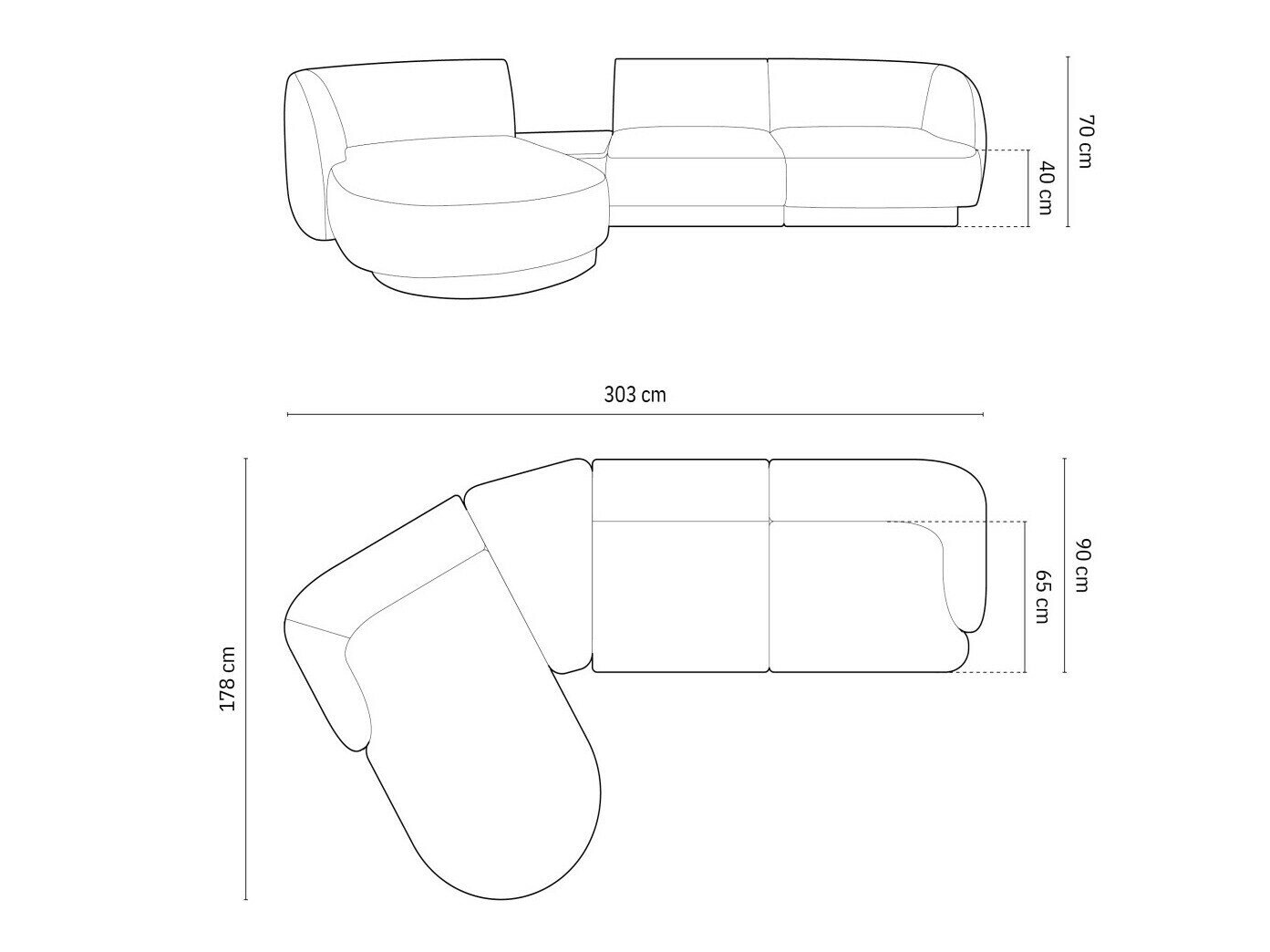 Moduulikulmasohva Tivlomi 117 (Bluvel 86)