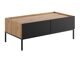 Coffee table Lunole 104 (Artisan oak + Black)