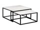 Nest of coffee tables Oswego 101 (White marble + Black)