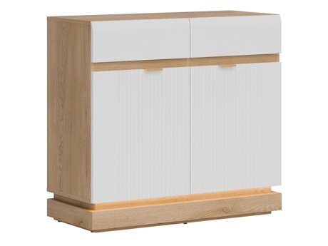 Chest of drawers Teselbu 102 (White + Oak)