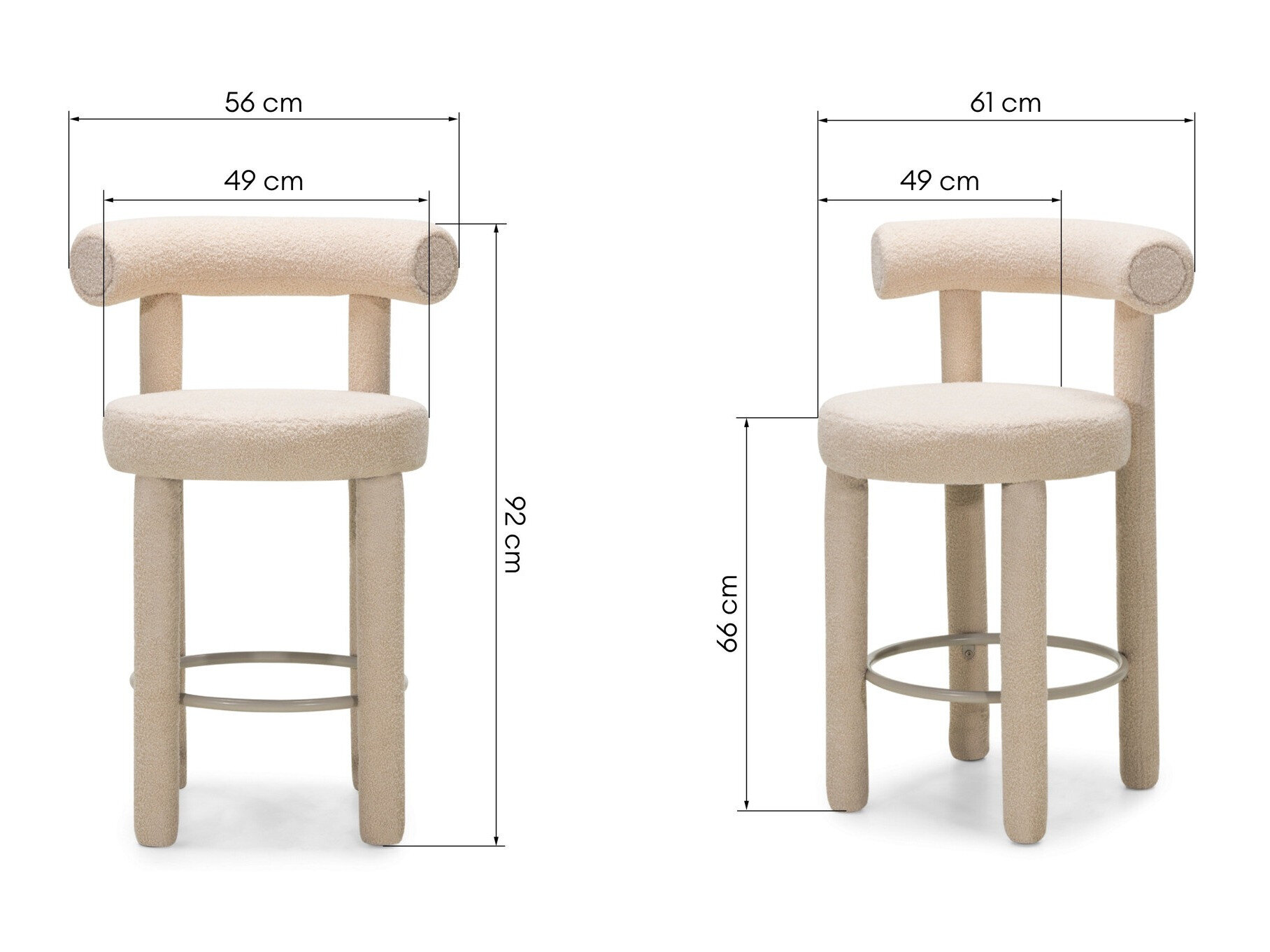 Baarituoli Burleson 186 (Beige)