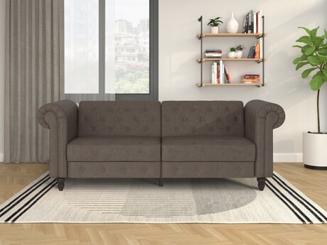 Chesterfield-sohva Tulsa 217 (Tummanruskea)