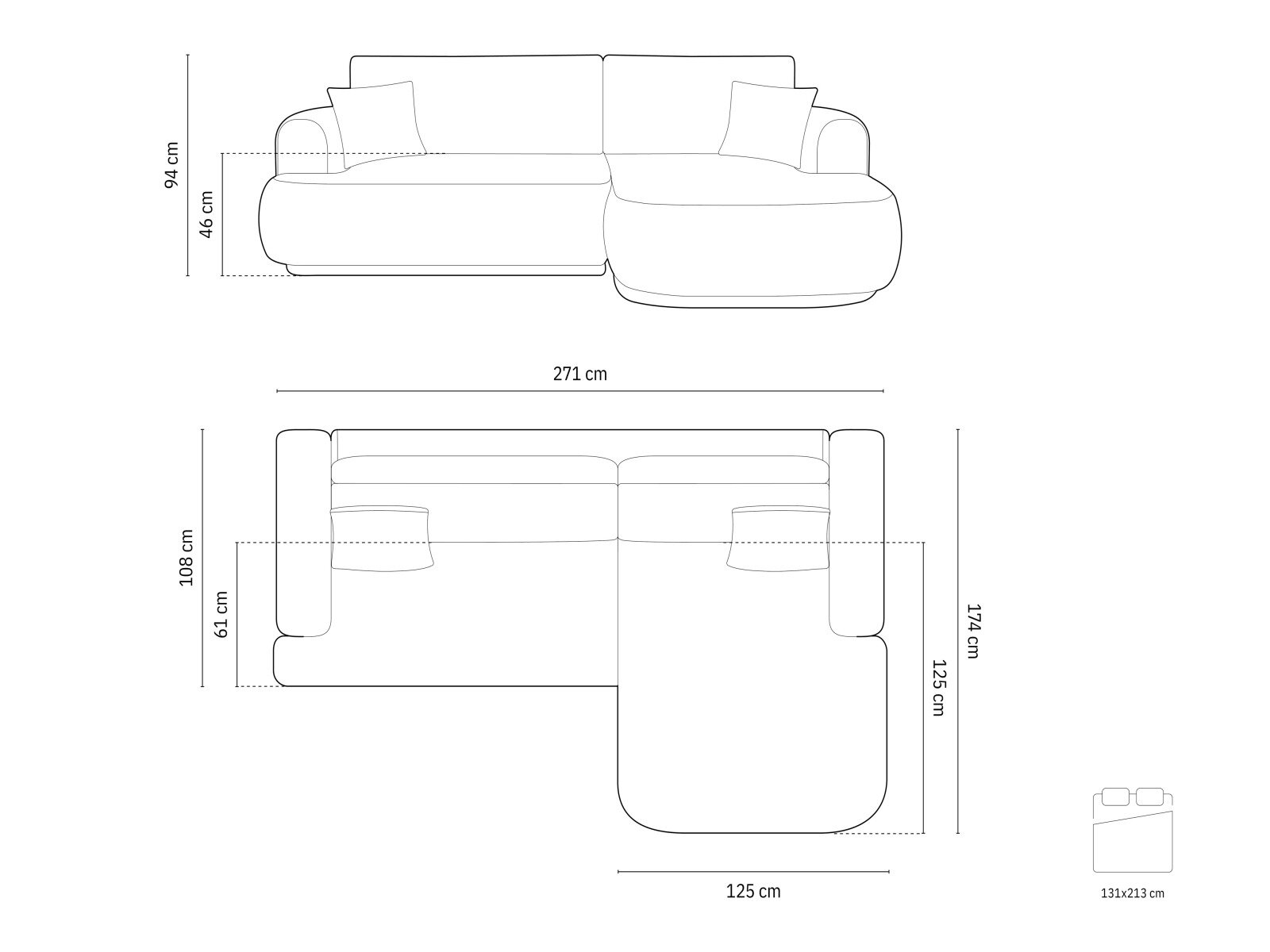 Kulmasohva Beckley 162 (Vogue 15)