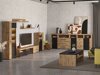Chest of drawers Sorciro 102 (Black + Wotan Oak)