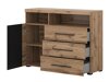 Chest of drawers Sorciro 102 (Black + Wotan Oak)