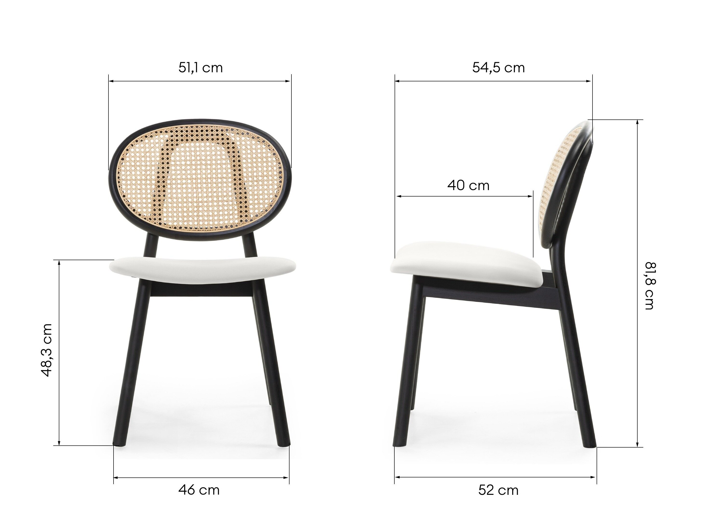 Tuoli Burleson 347 (Musta + Valkoinen)