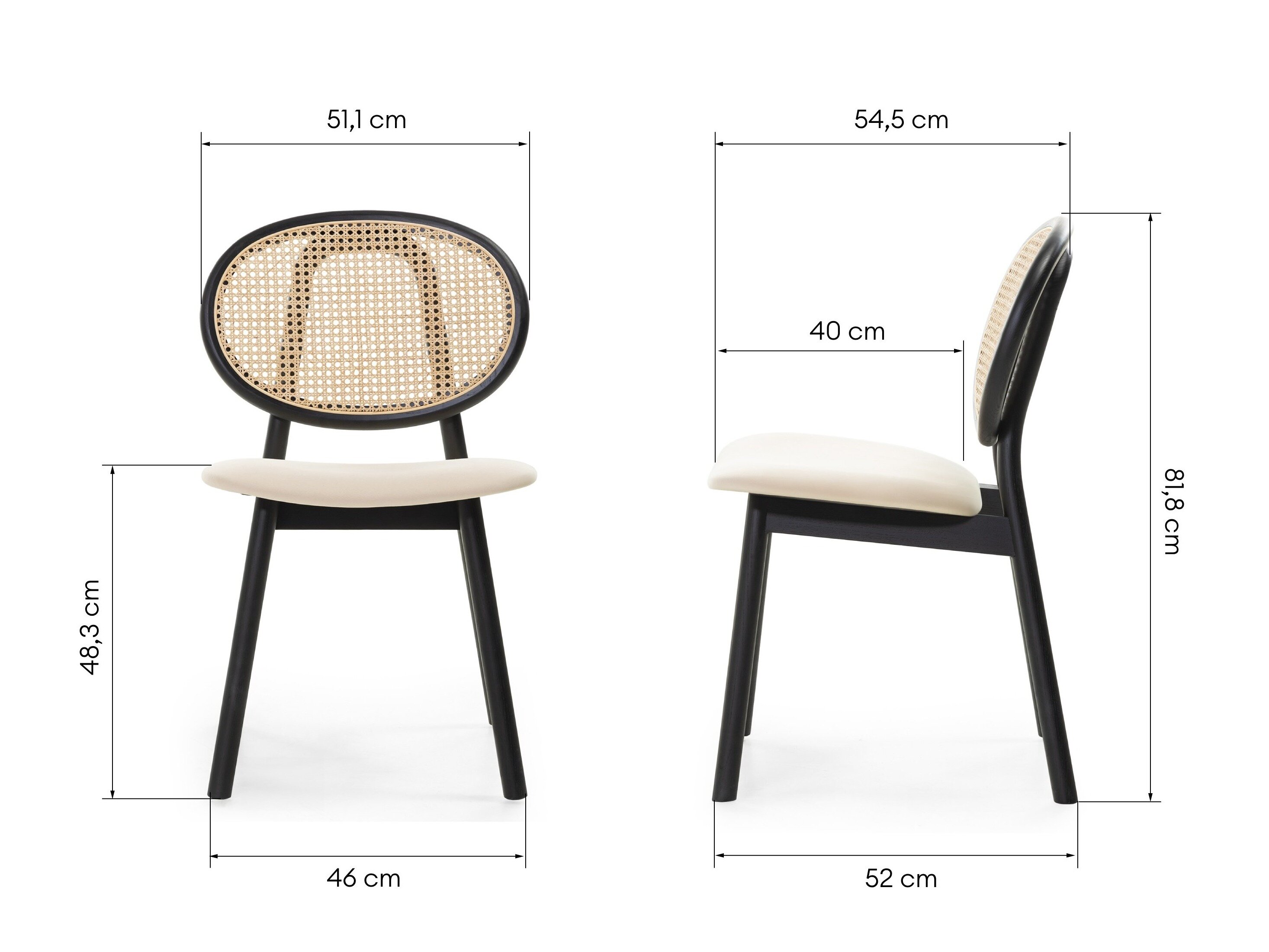 Tuoli Burleson 347 (Musta + Beige)