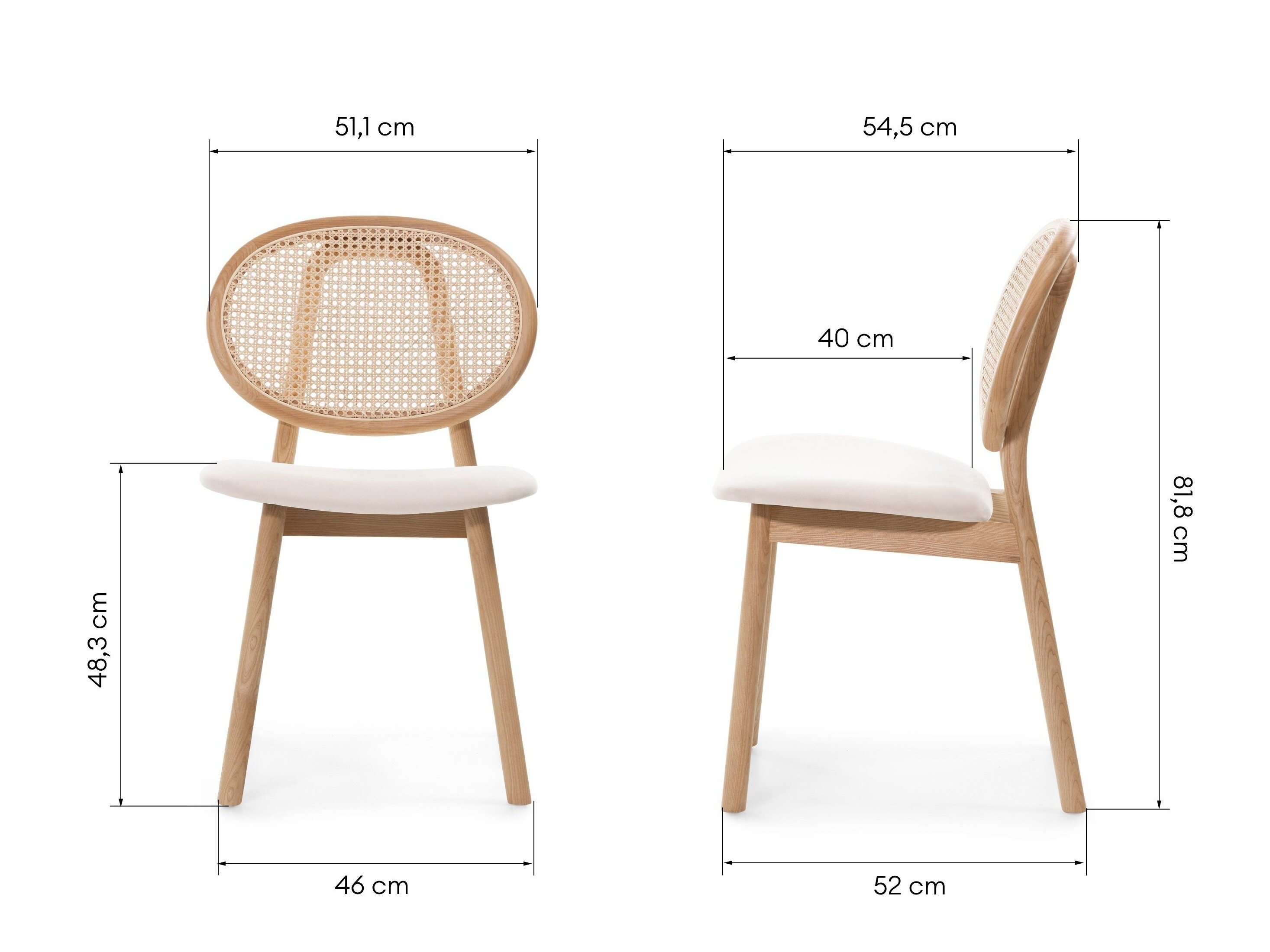 Tuoli Burleson 347 (Vaalea puu + Vaalea beige)