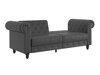 Chesterfield-sohva Tulsa 217 (Tummanharmaa)